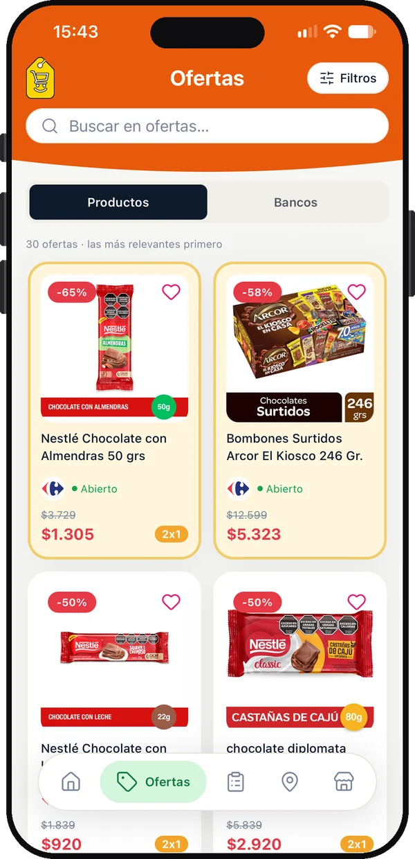 Las ofertas del día, juntas